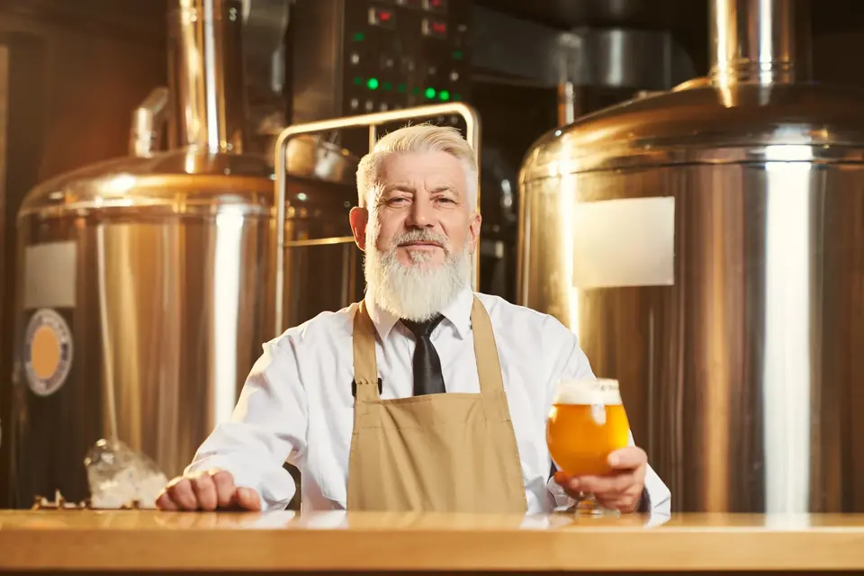 A publican behind the bar